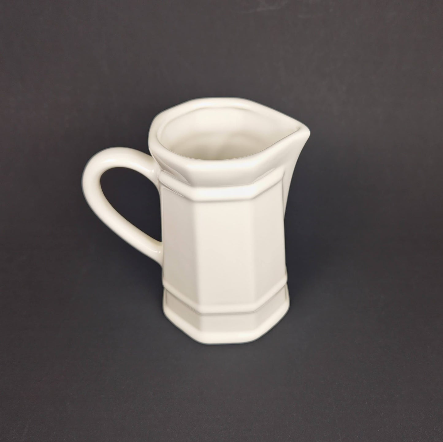 Vintage Pfaltzgraff Creamer Pitcher – Creamy White Stoneware – Ironstone Style Farmhouse Kitchen Accent