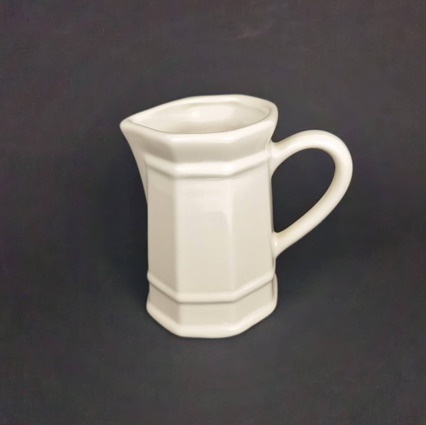 Vintage Pfaltzgraff Creamer Pitcher – Creamy White Stoneware – Ironstone Style Farmhouse Kitchen Accent