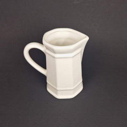 Vintage Pfaltzgraff Creamer Pitcher – Creamy White Stoneware – Ironstone Style Farmhouse Kitchen Accent