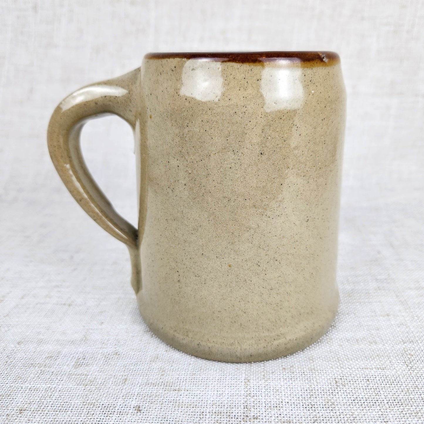 Vintage “Saddleback Oysters” Stoneware Mug | Rustic Coastal Crockery Vessel