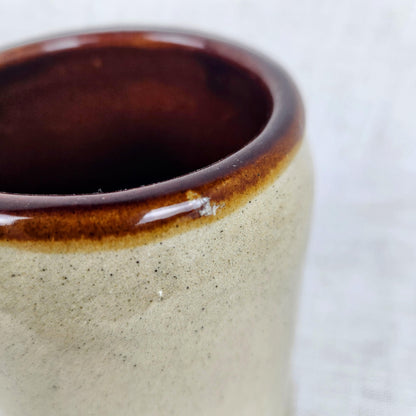 Vintage “Saddleback Oysters” Stoneware Mug | Rustic Coastal Crockery Vessel