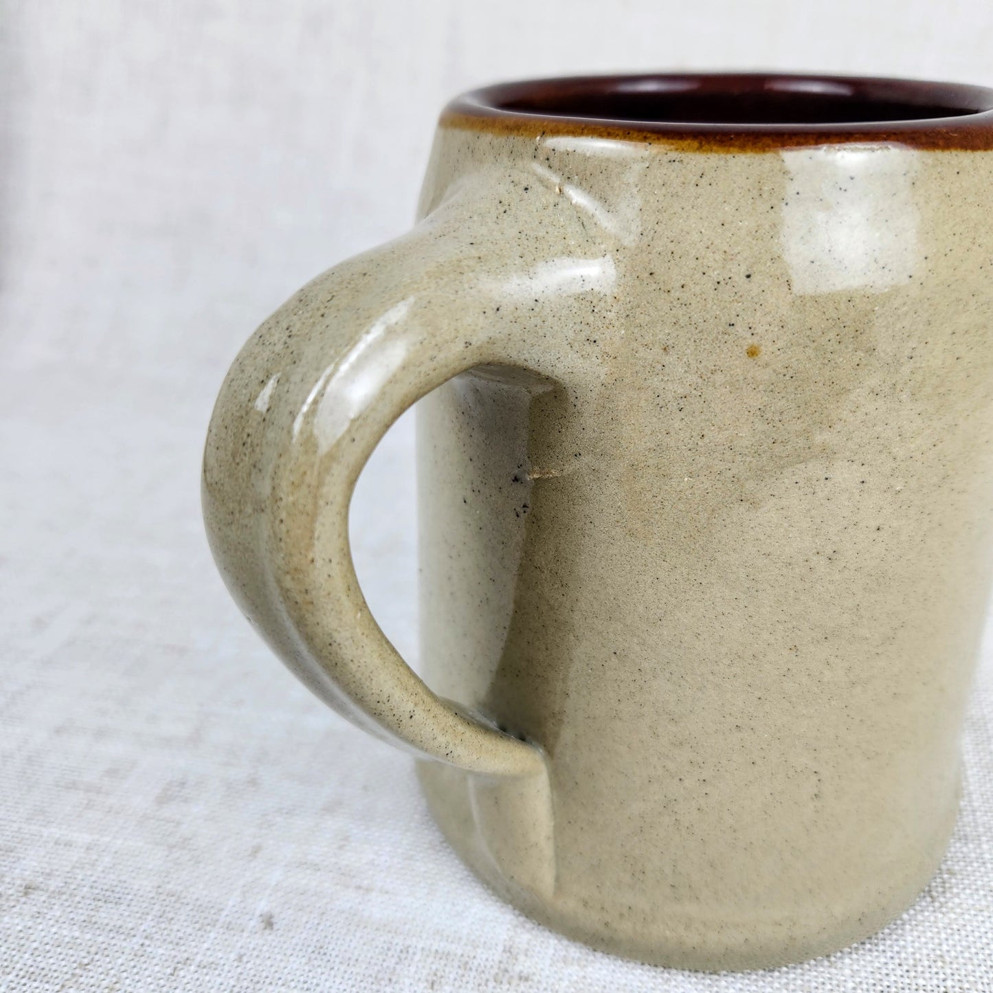 Vintage “Saddleback Oysters” Stoneware Mug | Rustic Coastal Crockery Vessel