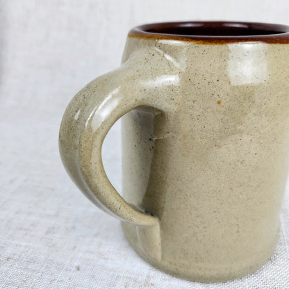 Vintage “Saddleback Oysters” Stoneware Mug | Rustic Coastal Crockery Vessel
