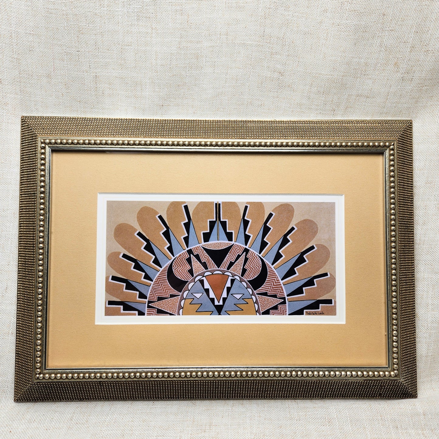 Pablita Velarde Framed Southwest Art Print & Companion Book Set | Native American Art Decor Collection