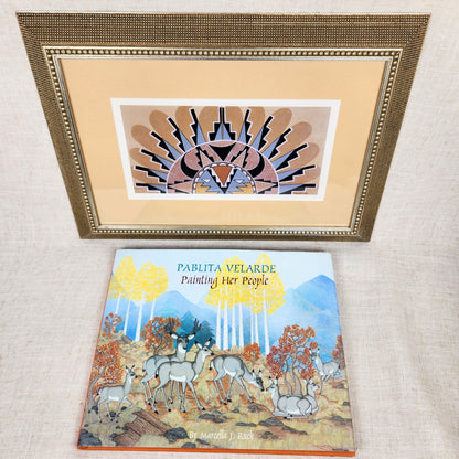 Pablita Velarde Framed Southwest Art Print & Companion Book Set | Native American Art Decor Collection