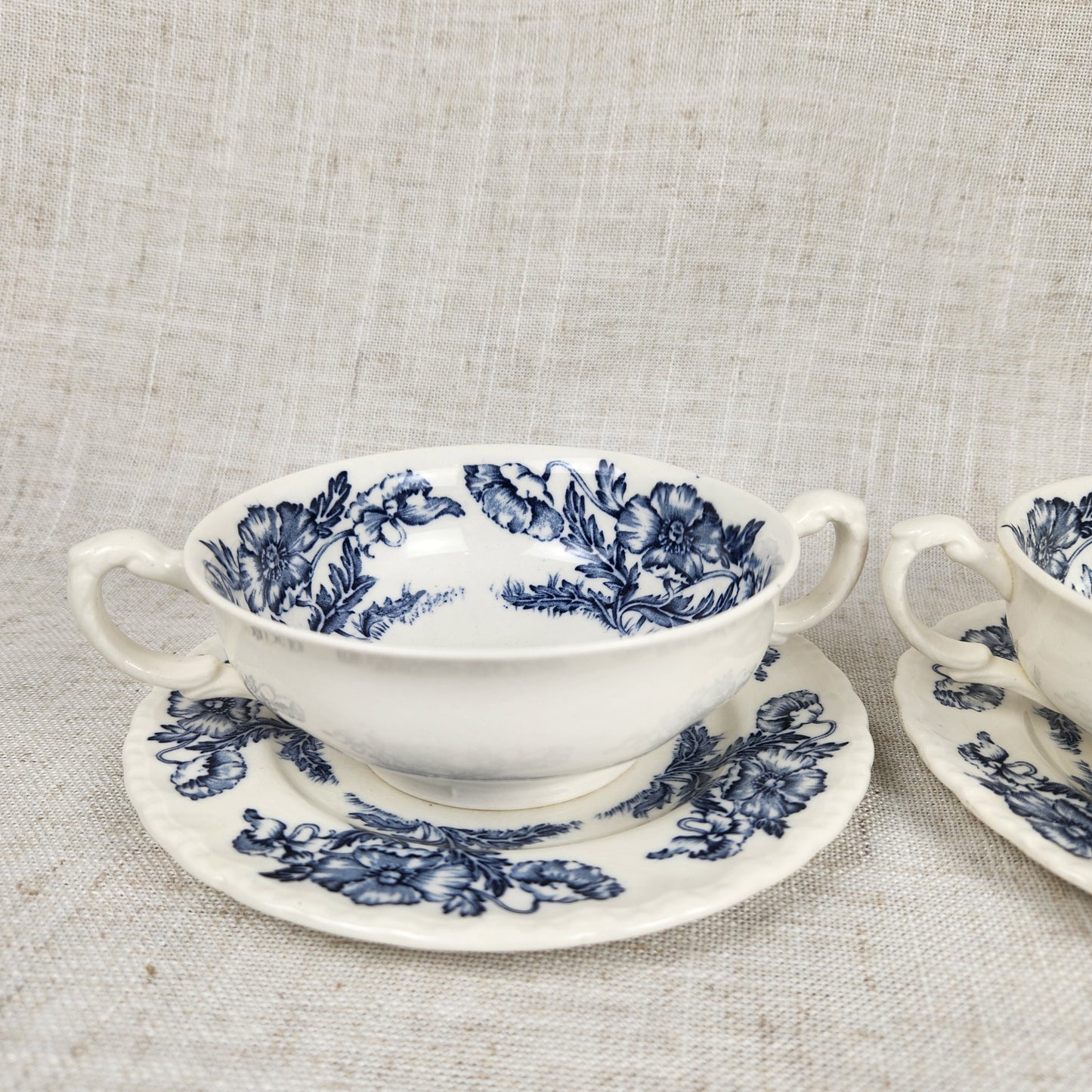 Perfectly Imperfect Antique Grindley England “The Atlas” Transferware Bowl & Underplate