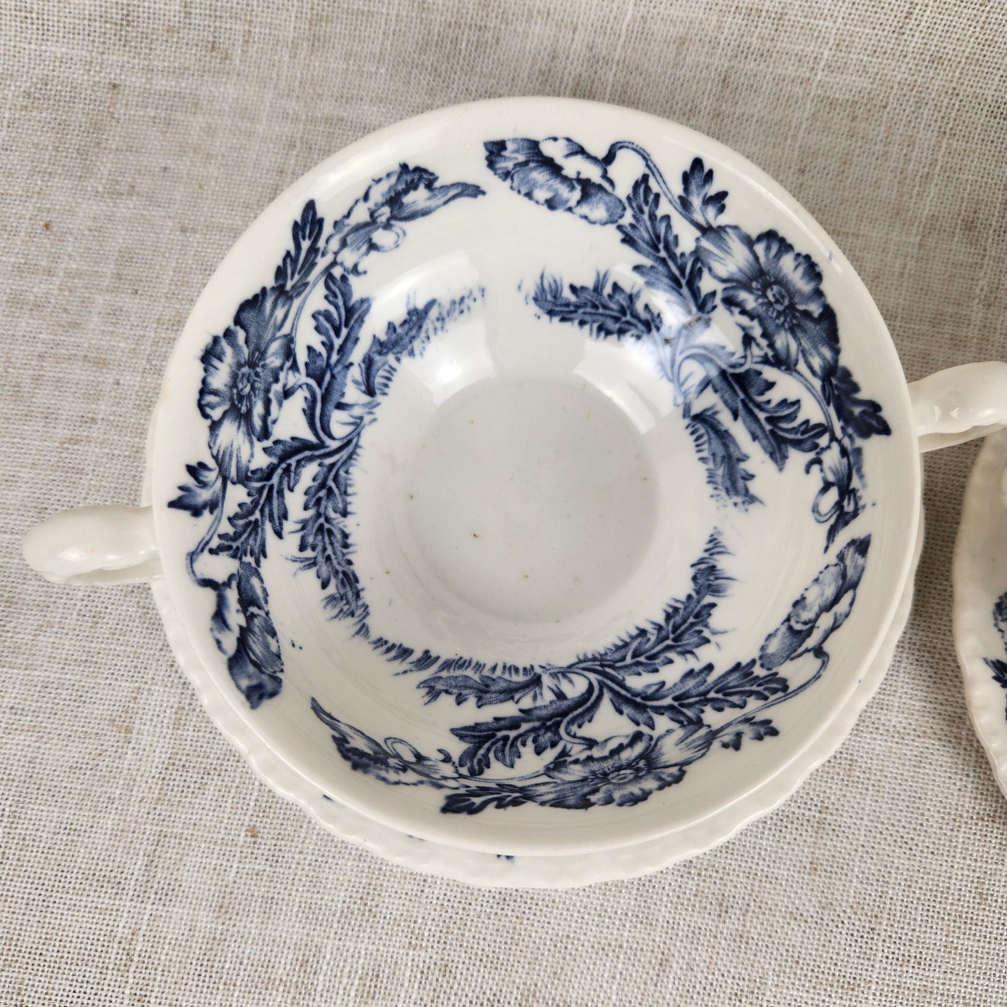 Perfectly Imperfect Antique Grindley England “The Atlas” Transferware Bowl & Underplate
