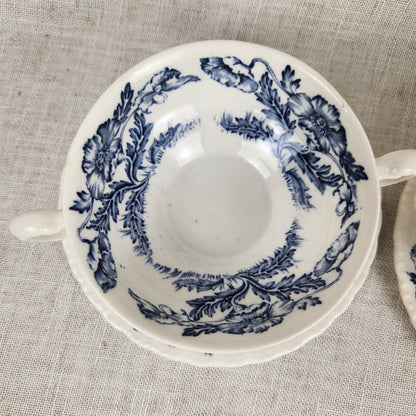 Perfectly Imperfect Antique Grindley England “The Atlas” Transferware Bowl & Underplate