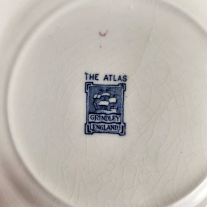 Perfectly Imperfect Antique Grindley England “The Atlas” Transferware Bowl & Underplate