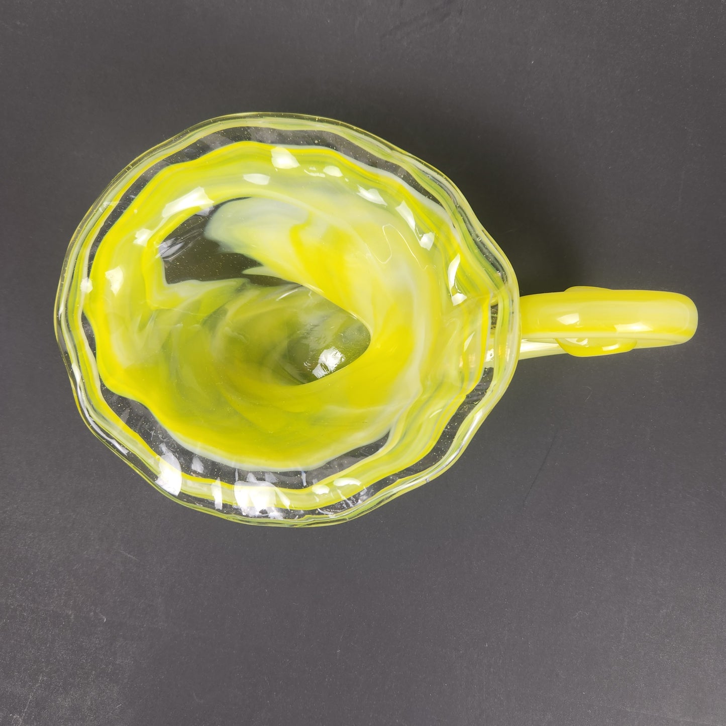 Vintage Hand Blown Yellow Art Glass Catchall Bowl | Murano Inspired Sooner Style