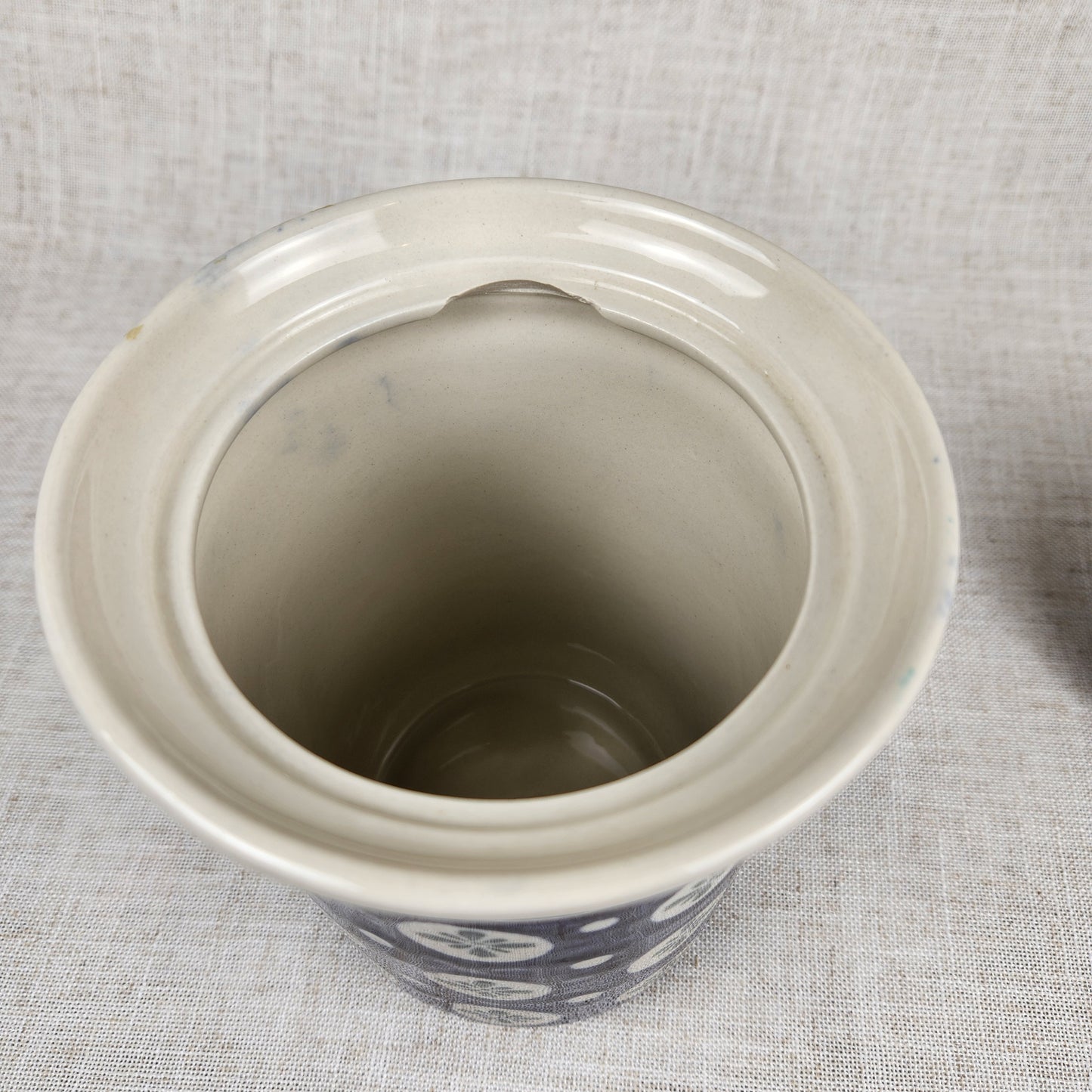 Vintage Bolesławiec Polish Pottery Canister with Lid | Handmade in Poland Blue & White Floral Stoneware Jar