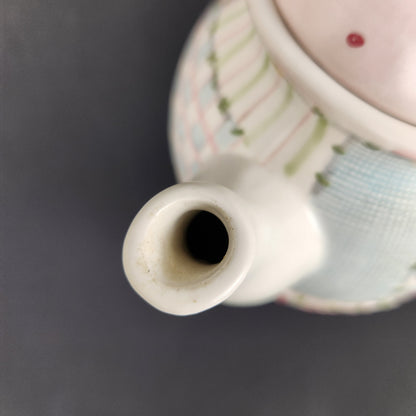 Taryn Reece Stacking Tea for One Set | Patchwork Teapot and Cup | Love & Hope Pastel Ceramic Tea Set