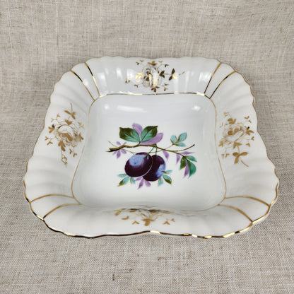 Vintage Fruit Dessert Bowl Set with 9 Berry Bowls, Cottage Style Dessert Set