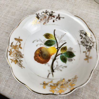 Vintage Fruit Dessert Bowl Set with 9 Berry Bowls, Cottage Style Dessert Set