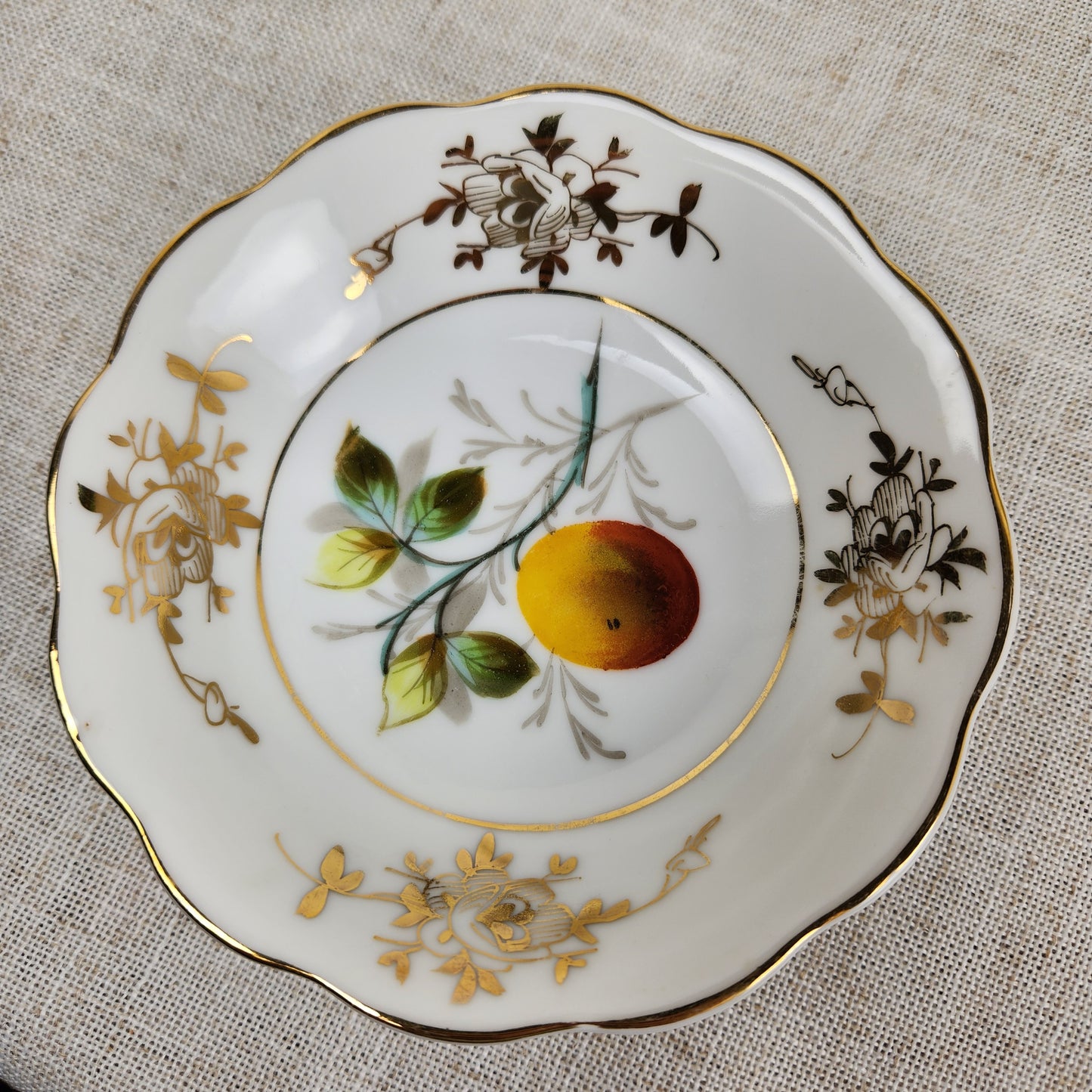 Vintage Fruit Dessert Bowl Set with 9 Berry Bowls, Cottage Style Dessert Set