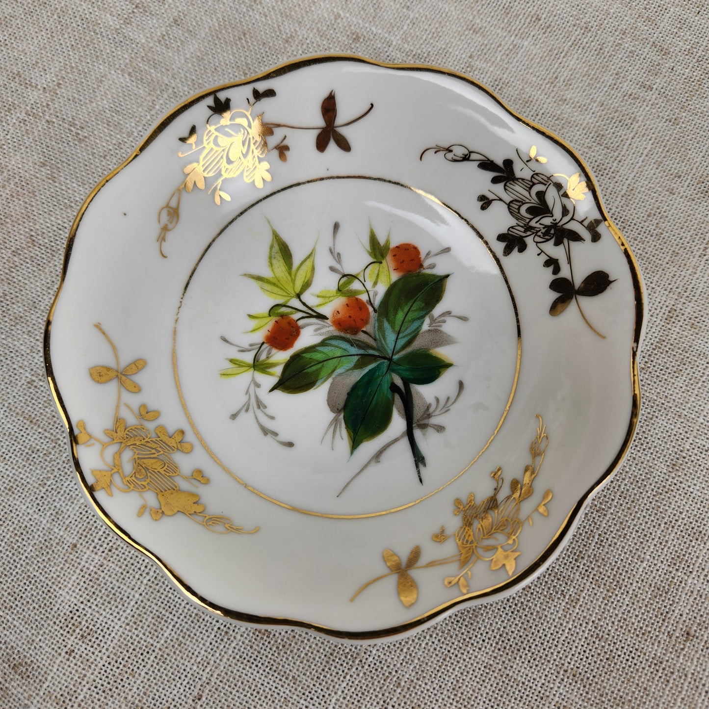 Vintage Fruit Dessert Bowl Set with 9 Berry Bowls, Cottage Style Dessert Set