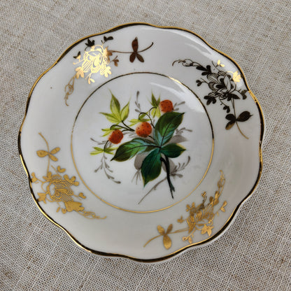 Vintage Fruit Dessert Bowl Set with 9 Berry Bowls, Cottage Style Dessert Set