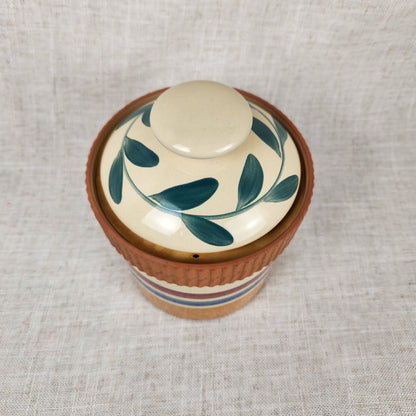 Studio Nova Portugal Country Fruit Lidded Crock Canister | Portuguese Pottery Kitchen Storage Jar