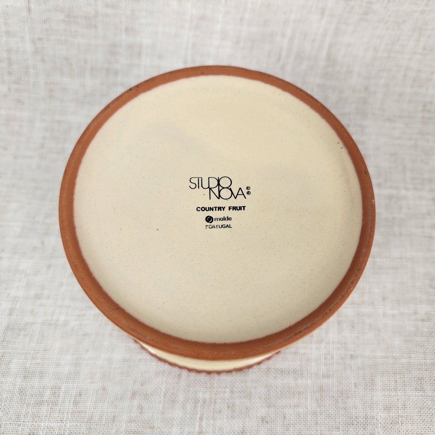 Studio Nova Portugal Country Fruit Lidded Crock Canister | Portuguese Pottery Kitchen Storage Jar