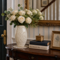 Lenox Ivory Rose Embossed Vase with Gold Rim