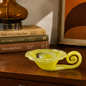 Vintage Hand Blown Yellow Art Glass Catchall Bowl | Murano Inspired Sooner Style