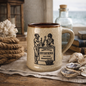 Vintage “Saddleback Oysters” Stoneware Mug | Rustic Coastal Crockery Vessel